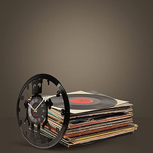 Xiayanmei Robot Wall Clock, Made From Real Vinyl Clock, Round Shape, Vintage Ia Mechanical Design, Led Wall Clock, Fantasy Pop Art Gift For Boys #TOP2