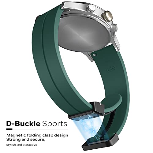 Image of Magnetic Watch Band 16mm 18mm 19mm 20mm 22mm - Quick Release - Skin-Friendly Soft Silicone Sport Watch Band for Men Women, Magnetic Folding Clasp Silicone Strap