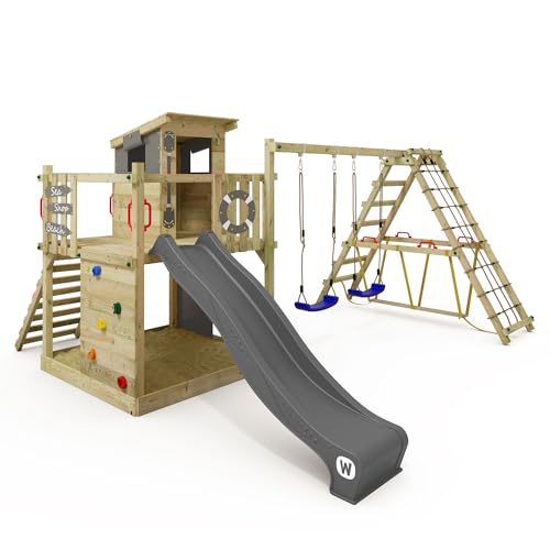 WICKEY Spielturm Klettergerüst Smart Surf mit Schaukel & Rutsche, Outdoor...