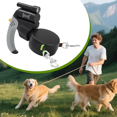 Opdestn Hunde Rollleine - Verstellbare 360 Grad Drehleine | Haustier Outdoor Zubehör Für Wohnung Haus Alltag Abenteuer Joggen Reisen Camping Trail Urban,Reisen Ausflüge