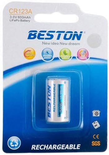 Beston CR123A 3 Volt Li-ion Rechargeable Battery