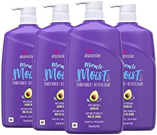 Aussie Miracle Moist with Avocado & Jojoba Oil, Paraben Free Conditioner, 778 mL (Pack of 4)