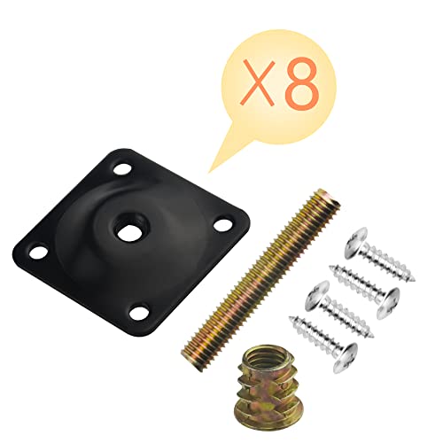 Placas de montaje M8 para instalar patas de sofá pesadas en proyectos DIY 8