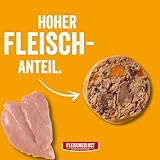 Fleischeslust Hundewurst | Feines Geflügel mit Süßkartoffel, Heidelbeere & Kamille | Futterbox (8x400g) | Nassfutter | schnittfest | getreidefrei | Alleinfuttermittel für Hunde