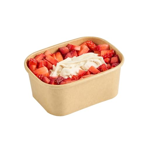 Image of Coppetta 7 Ounce Dessert Cups, 200 Greaseproof Ice Cream Cups - Lids Sold Separately, For Hot And Cold Foods, Kraft Paper Yogurt Bowls, Disposable, For Sundaes, Mousse Or Puddings - Restaurantware