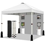 WEIZE 10x10 Pop Up Canopy Tent, 1-Button Push Setup Canopy Tent with 1 Sidewall,...