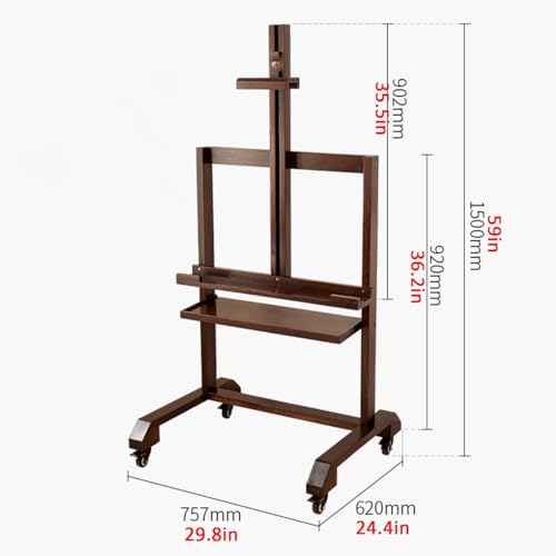Soporte de TV móvil ajustable en altura con ruedas miniatura 7
