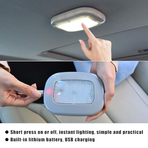 Lámpara de cúpula magnética para auto, luz LED recargable USB miniatura 5