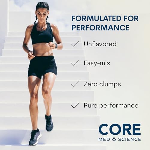 Image of Core Med Science Creatine Monohydrate Powder - NSF Certified for Sport | 5g Pure Micronized Creatine, Unflavored Supplement for Strength, Recovery, Brain Energy, & Mental Focus, 90 Servings