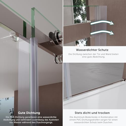 Duschtür Doporro Nischentür für Dusche mit Schiebetür
