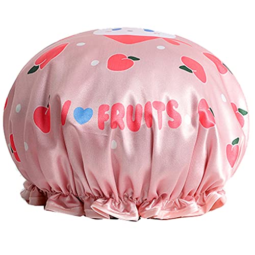XiinxiGo Enfant - Bonnet de Douche Etanche, Bonnet de Bain imperméable Réutilisable pour Garder Les Cheveux au Sec,Pink 2,22 CM Cover
