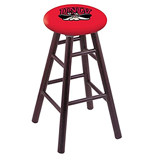 Holland Bar Stool Co. Oak Bar Stool in Dark Cherry Finish with UNLV Seat by The