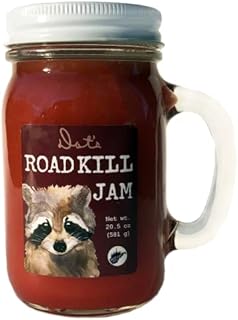 Road Kill Jam in Pint Jar with Handle - 16 oz - Coal Miner, Hillbilly, Country, Primitive, Trucker, Hunter, Truck Driver, Traveler Gift