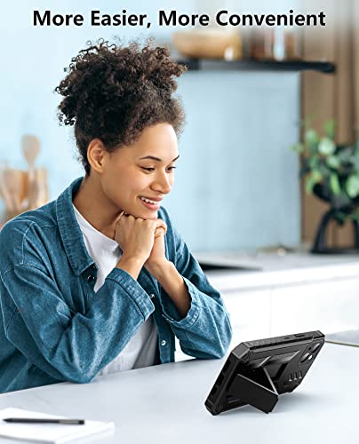 Fntcase For Iphone 14Plus Phone Case: Rugged Protective Belt Clip Holster Heavy Duty With Built In Kickstand - 360 Protection Shockproof Cover For Apple Iphone 14 Plus Cases, 6.7Inch (Matte Black) #TOP7