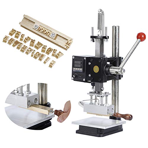 Hot Foil Stamping Machine Logo Stamping Macchina di Piegatura Macchina di Goffratura Cuoio Stamper Temperatura Regolabile per PVC PU Plastica Ecc