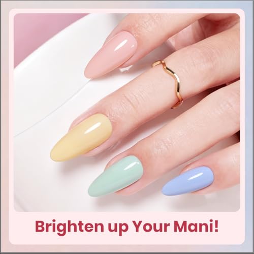 Image of Beetles Pastel Gel Polish Set, Soft Echo 6 Colors UV Gel Nail Polish