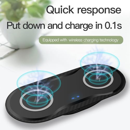 Double chargeur sans fil induction compatible iPhone et Galaxy - 6