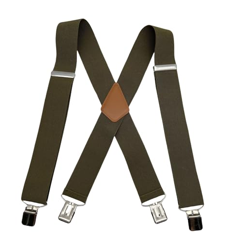 Tirantes para hombre con 4 clips muy resistentes que evitan la caída del pantalón