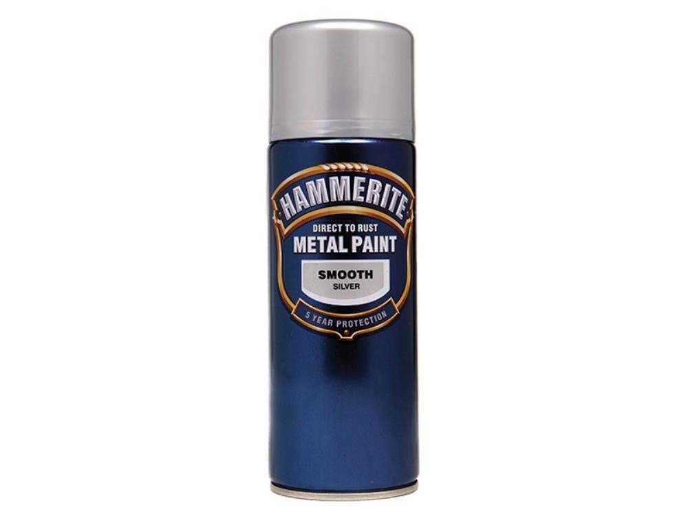 Hammerite Smooth Finish Aerosol Silver 400ml