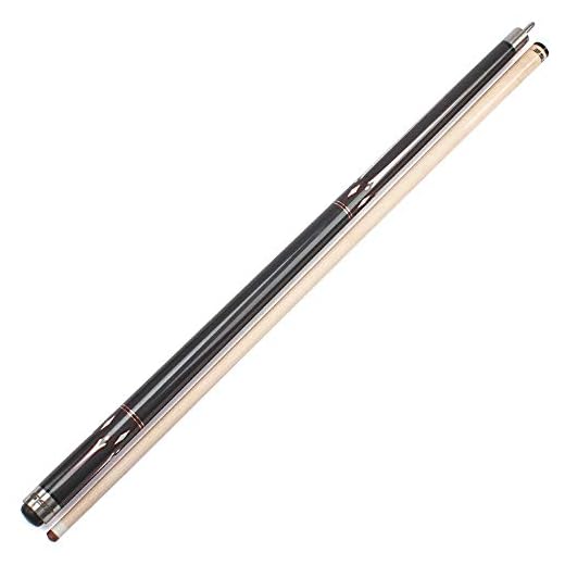 GSE 58" 2-Piece Canadian Hardwood Maple Billiard Pool Cue Stick with 12mm Leather Tip (Pro Black, 18oz)