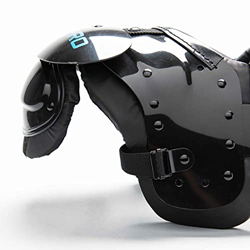 image for CHAMPRO Youth Scorpion Shoulder Pad, Black, Blue, 40-60 lbs (FSP5), X-