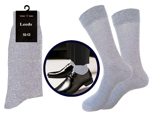 Men's Dress Socks Natural Cotton 12 Pairs LIGHT GRAY COLOR Formal Socks 10-132