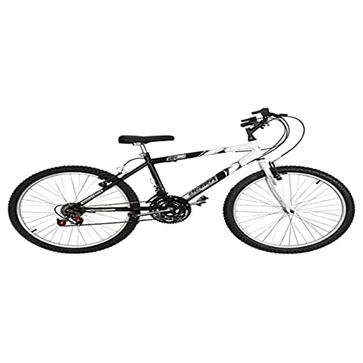 ULTRA BIKE Bicicleta Bicolor Aro 24 – 18 Marchas Preto/Branco, BM24-02PT