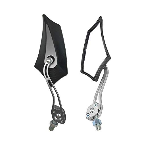 Mintice argent Universel rétroviseur latéral de moto miroir scooter 8 / 10mm Sport Cover