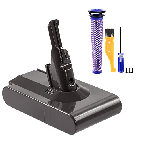 BRTONG 21.6v 3500mAh Batería de reemplazo para Dyson V8 Absolute Animal Exclusive Aspirador inalámbrico con 6 baterías de Li-Ion Cells