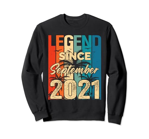 Legend Since September 2021 September 2021 Birthday Retro Sudadera