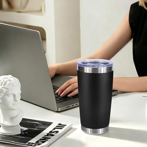 20oz Stainless Steel Tumbler Bulk with Lid, Double Wall Vacuum Insulated Powder Coated Travel Mug, Red, 6 Pack by Generic - Used condition - Image 8