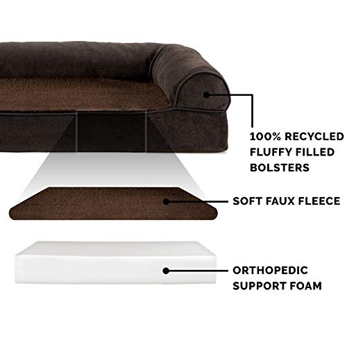 Furhaven Orthopedic Sherpa and Chenille Sofa Dog Bed #TOP5