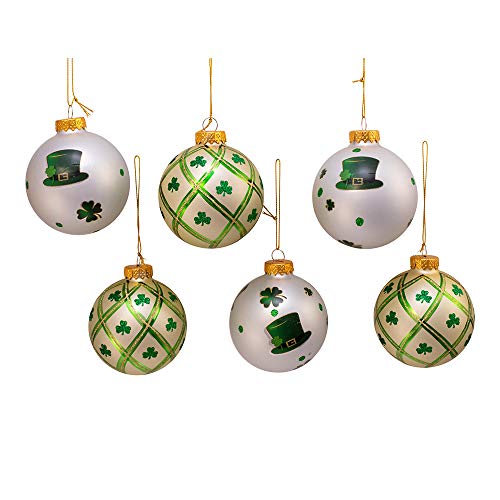 Décoration argentée suspendre Kurt Adler vert noir Noël - 8
