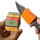 Angle guiding maintaining guide wedges and 13° 15° 17° 21° 25° 28° anti slip angle guides. Whetstone knife blade sharpener sharpening stone angle wedge.