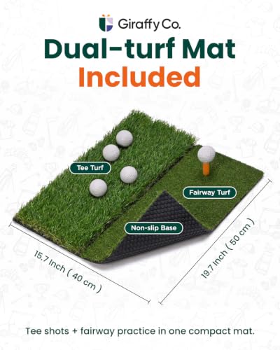 GIRAFFYCO Golf Practice Net with Dual-Turf Mat, 310 cm Wide Training Net - Image 5