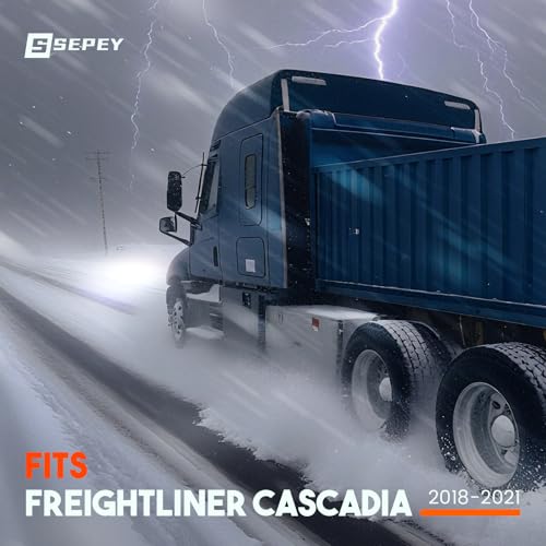 P SEPEY Upper Mirror Glass for FREIGHTLINER CASCADIA, Replacement Main Mirror Glass with Defrost Heat for Freightliner Cascadia 2008-2021