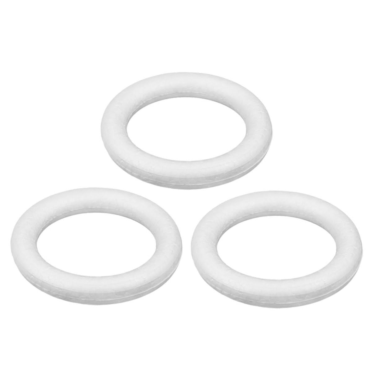 3pièces Lot de Formes De Couronnes Mousse Rondes pour Décoration De Fêtes Bricolage Et Célébrations De Mariage