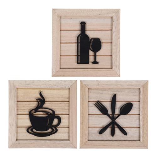 Motif vintage décoration de cuisine triptyque mural élégant pour porte - 3