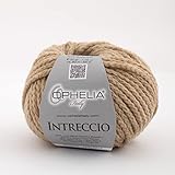 Peso: 50gr Lunghezza: ca. 60 metri Campione 10x10 cm lavorato con ferri nr 6 è pari a 13M x 19F