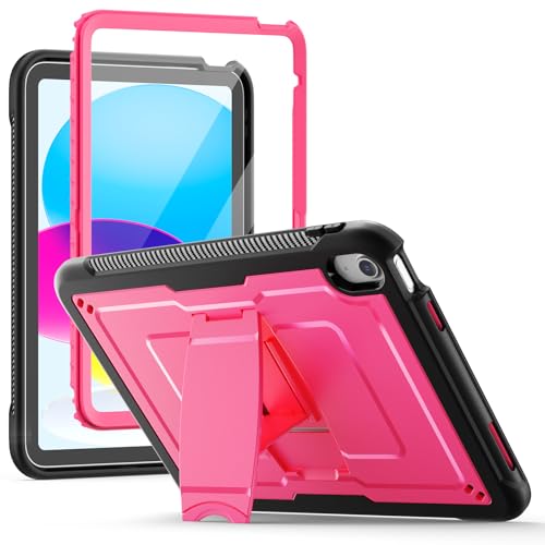 Coque iPad 10.9 pouces antichoc rose avec protection écran intégrée