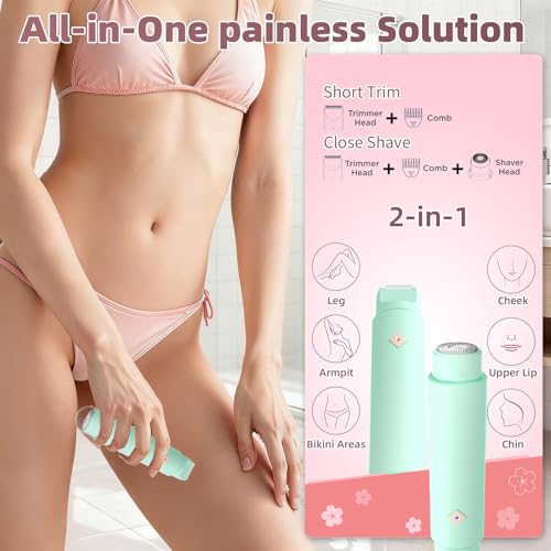 Afeitadora de bikini de doble cabeza 2 en 1 recargable para mujer 2