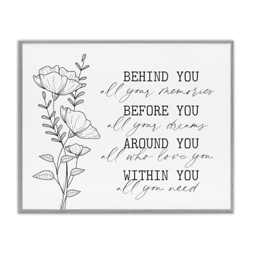 Floral Blossoms Loving Quote, 16 x 20 Inch Framed Giclée Print