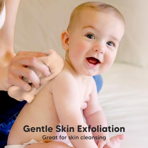 Image of 6-Pack Baby Washcloths - Soft Absorbent Viscose from Bamboo Washcloths for Face, Body, Baby Towels for Newborn, Kids, Toddlers, Infant, Gentle on Sensitive Skin, 10x10 Reusable Face Towels (Peachy)