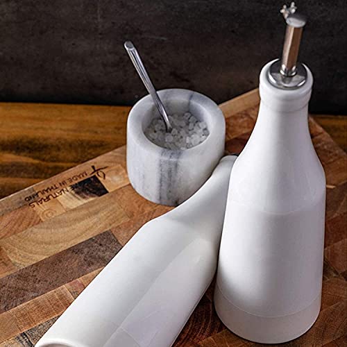 Bouteille distributrice d'huile d'olive en céramique blanche pour cuisine - 6