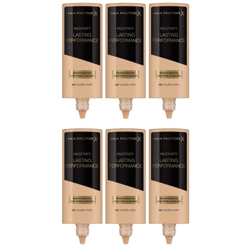 6 x Max Factor Lasting Performance Weightless Feel Foundation 97 Golden Ivory