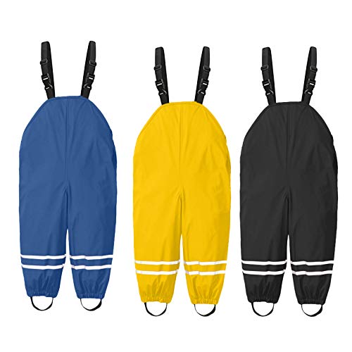 Toddlers Boys Girls Rain Pants Mud Dirty Proof Lightweight Reflective Waterproof Unisex Rain Wear