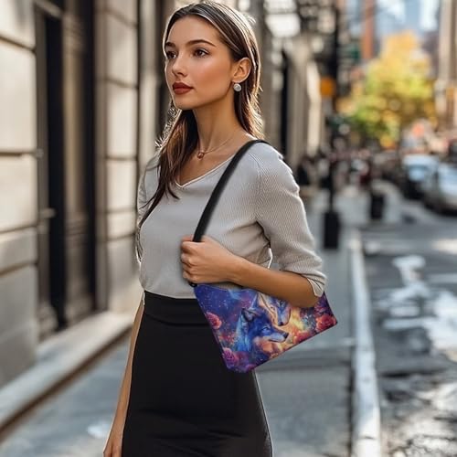 Image of Handbag for Women Leather Underam Shoulder Bag with Zipper Fashion Work Purse Waterproof Travel Wallet