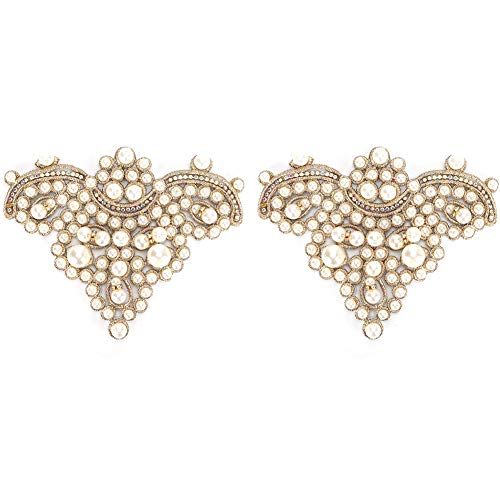 2 pezzi di strass clip di scarpe di perle 10 x
