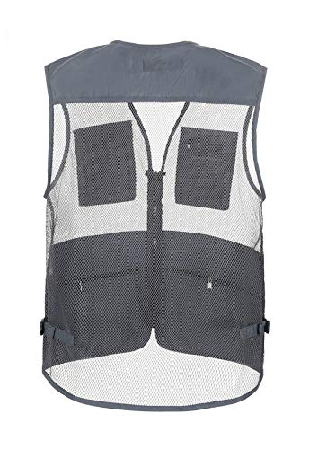 Hbufnha Mens Mesh Lightweight Vest Outdoor Work Fishing Hunting Extra Pockets Vest2