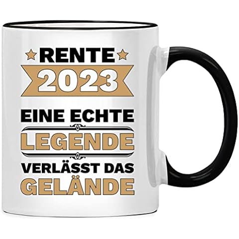 Rente 2023 Eine Legende verlässt das Gelände Tasse, Witziges zum Ruhestand Geschenk Cover